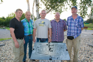 Lageplan KGV Bochum Riemke mit Wilhelm, Klaus, Olaf, Manni und Helmut